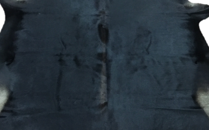 EXOTIC BLACK COWHIDE RUG - 42 Sqft