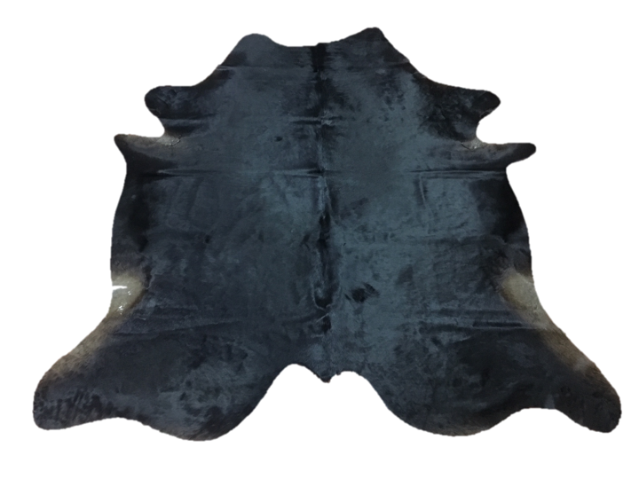 EXOTIC BLACK COWHIDE RUG - 42 Sqft