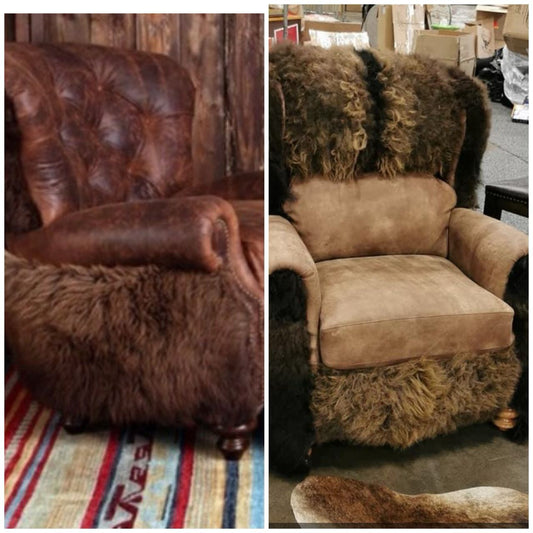 Bison Hair-On Hide Rug | Natural Shape – Second Grade | Extra-Large 8' x 7'