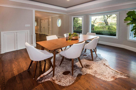 BROWN SALT & PEPPER COWHIDE RUG - 42 Sqft