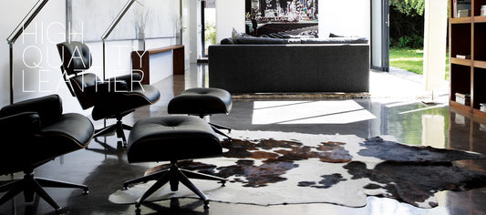 TRICOLOR COWHIDE RUG - 42 Sqft