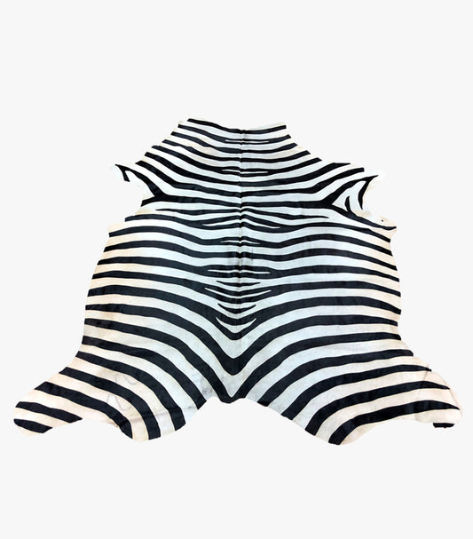 H6396 BIG ZEBRA "UPHOLSTERY" COWHIDE RUG 52 SQFT
