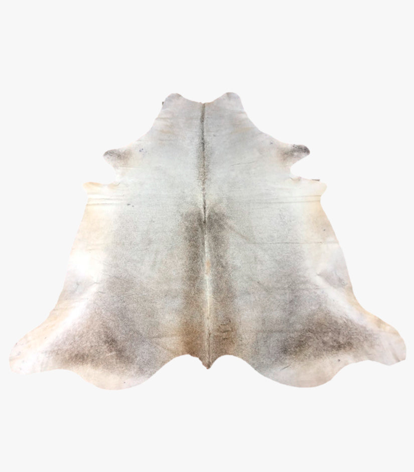 SOLID GREY & BEIGE COWHIDE RUG Designleathers
